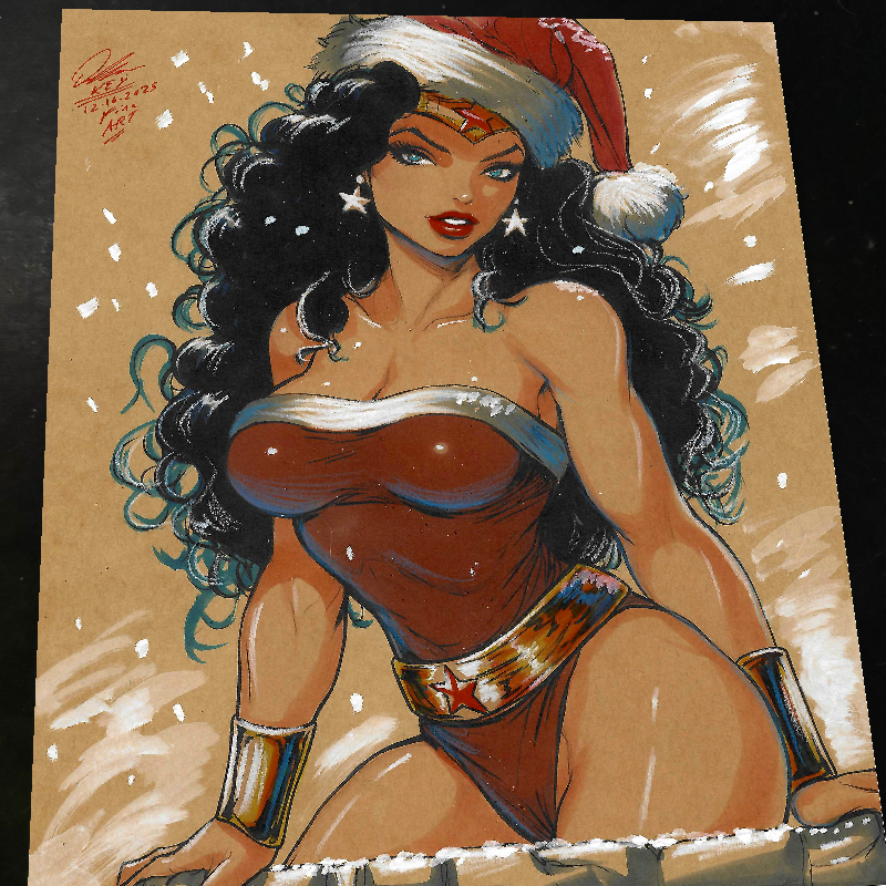 Wonder Woman Art Print Signed 8.5x11 | Art by Keyeske