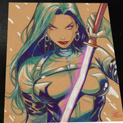 Psylocke - Marvel art print by Keyeske