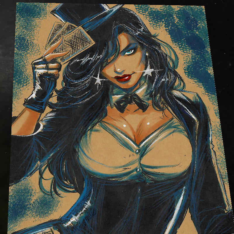 Zatanna Art Print Signed 8.5x11 | Art by Keyeske