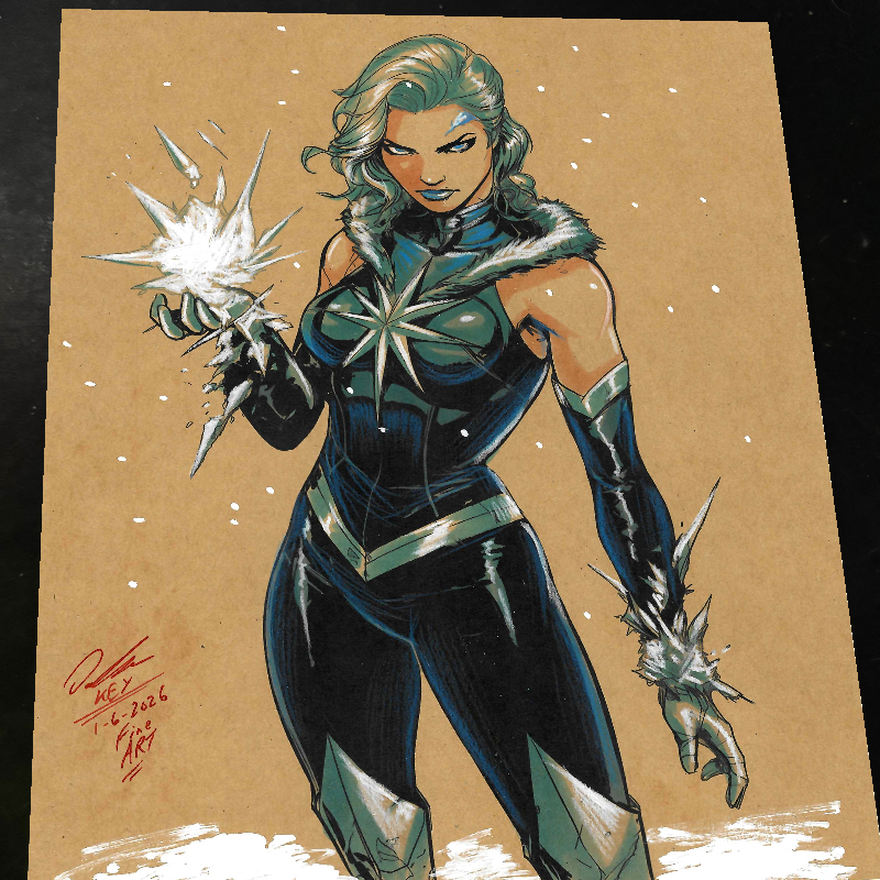Killer Frost DC Comics Art Print Signed 8.5x11 | Art by Keyeske
