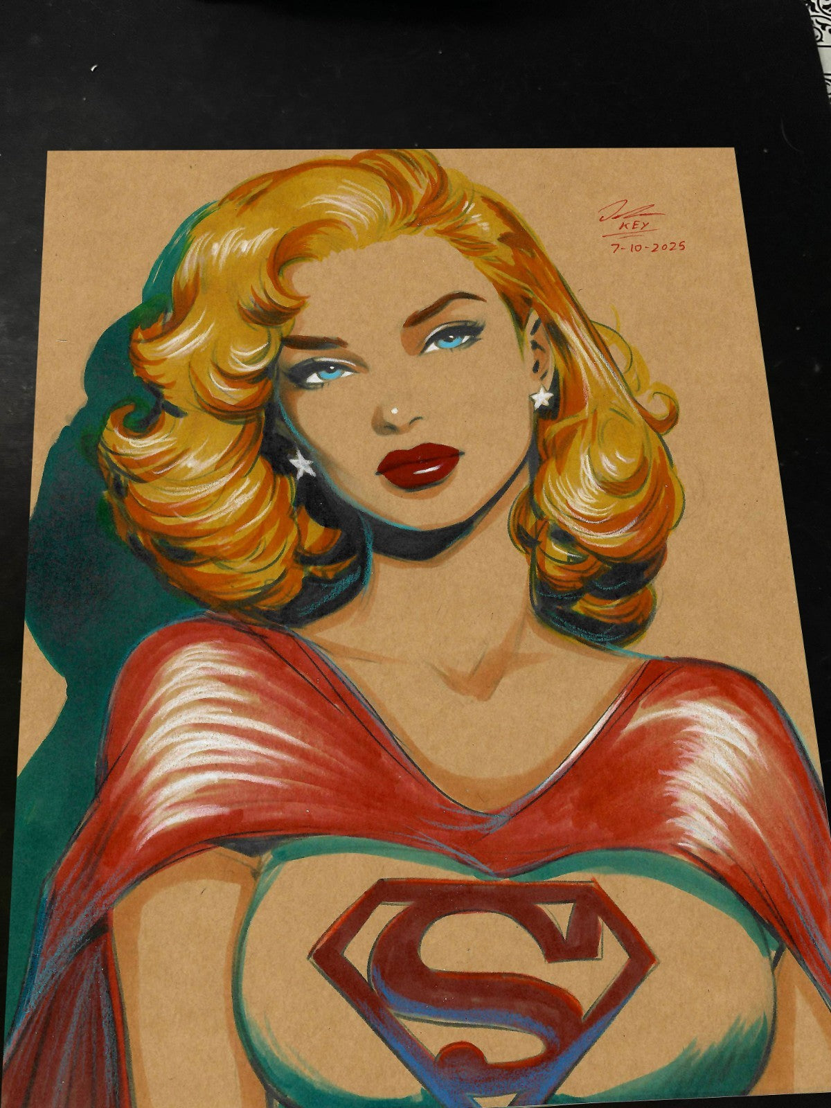 Superwoman Art Print Signed 8.5x11 | Art by Keyeske