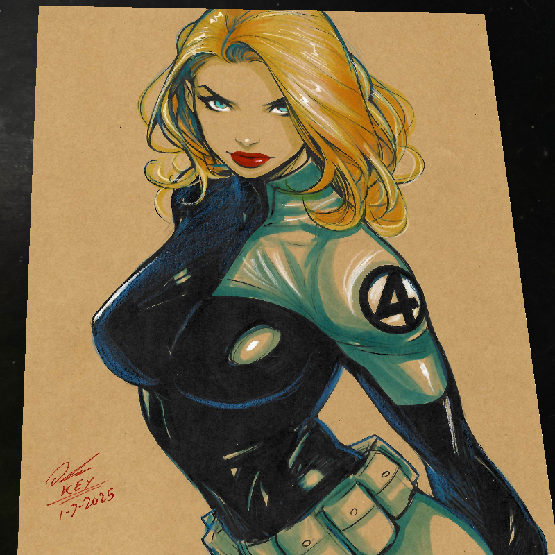 Sue Storm Fantastic 4 - X-Men art print by Keyeske