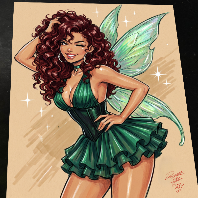 Fairy Original Art Print Signed 8.5x11 | Art by Keyeske