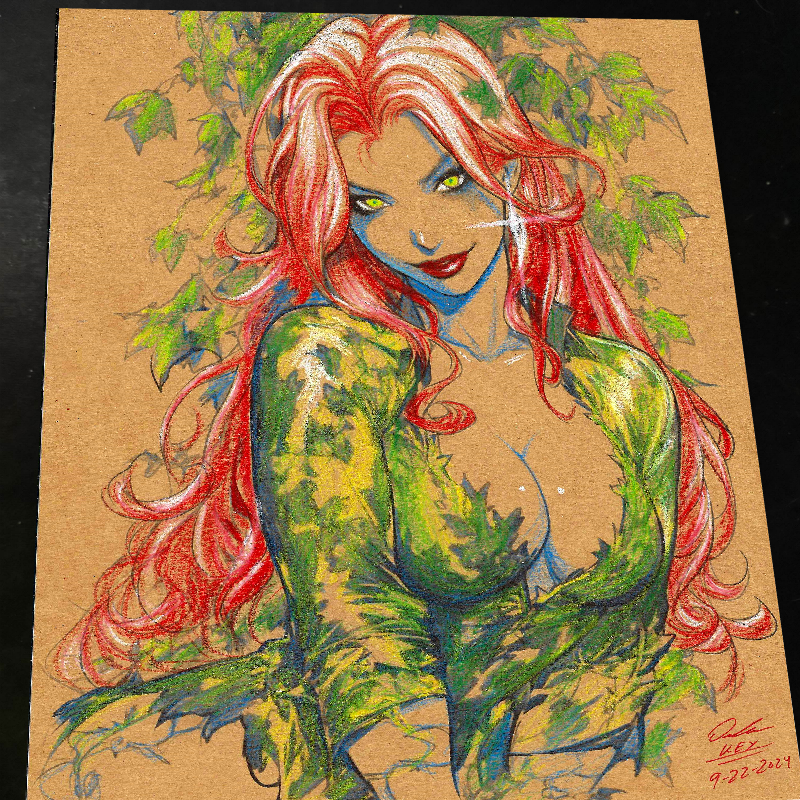 Poison Ivy Art Print Signed 8.5x11 | Art by Keyeske