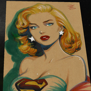 Supergirl DC Art Print Signed 8.5x11 | Art by Keyeske