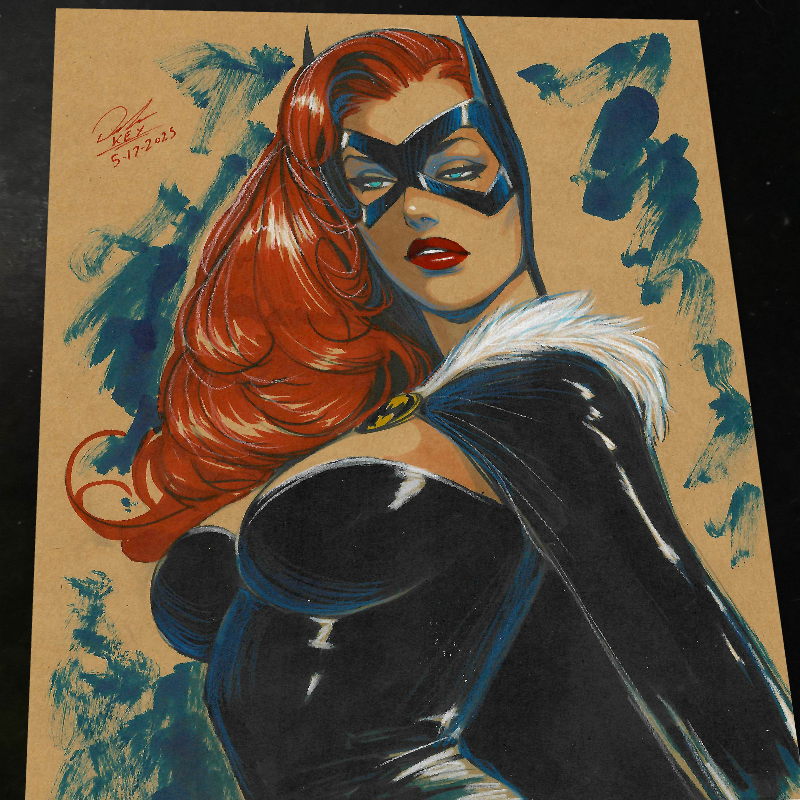 Batgirl Art Print Signed 8.5x11 | Art by Keyeske