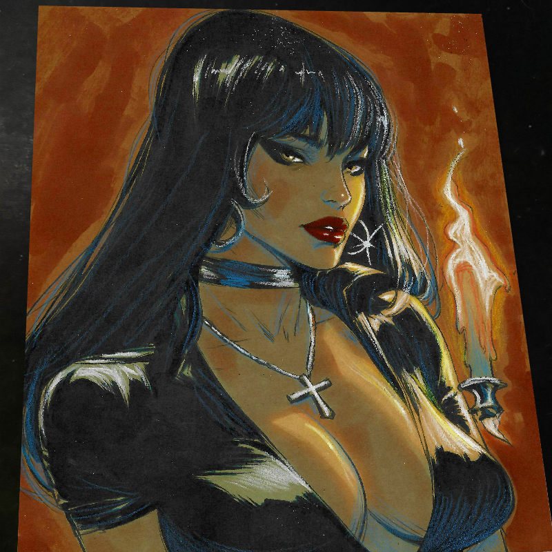 Vampirella Art Print Signed 8.5x11 Art by Keyeske