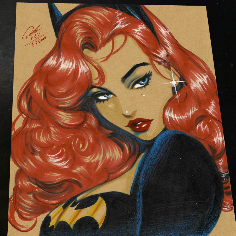 Batgirl Art Print Signed 8.5x11 | Art by Keyeske