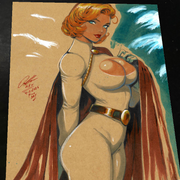 Power Girl - Marvel art print by Keyeske
