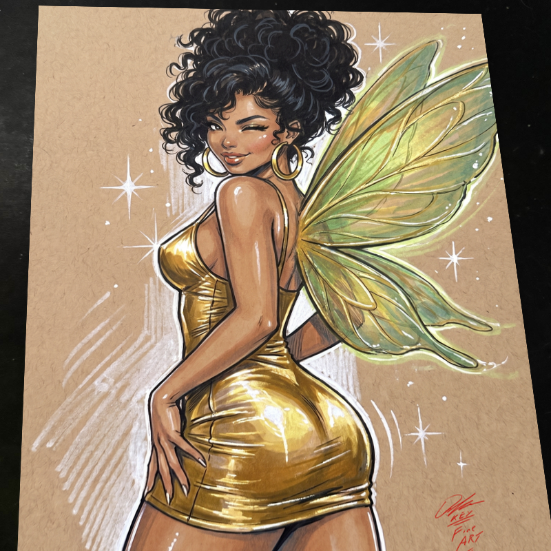 Fairy Original Art Print Signed 8.5x11 | Art by Keyeske