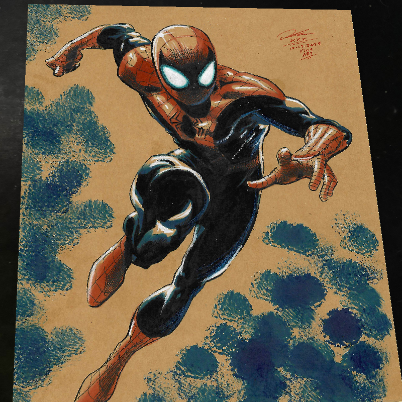Spider-Man Art Print Signed 8.5x11 | Art by Keyeske
