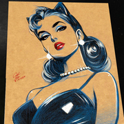 Catwoman - Marvel art print by Keyeske