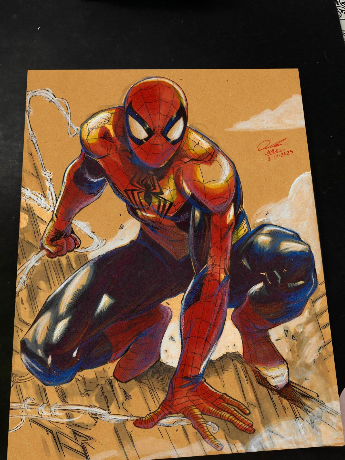 Spider-Man Art Print Signed 8.5x11 | Art by Keyeske