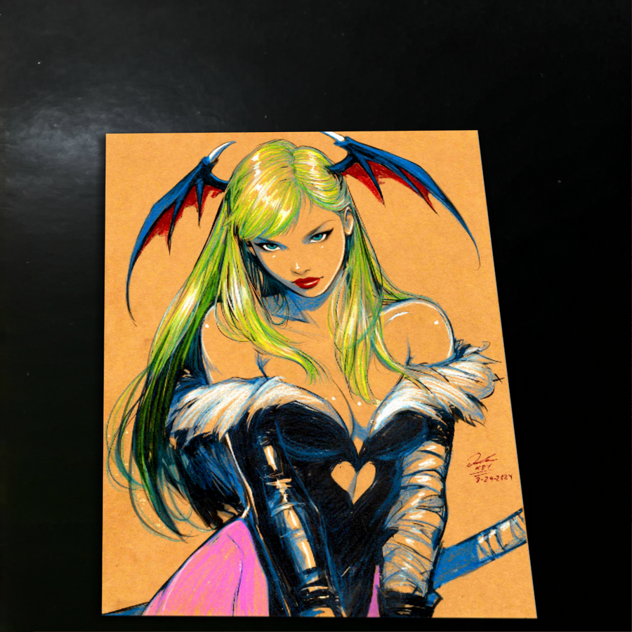 Morrigan Art Print Signed 8.5x11 | Art by Keyeske