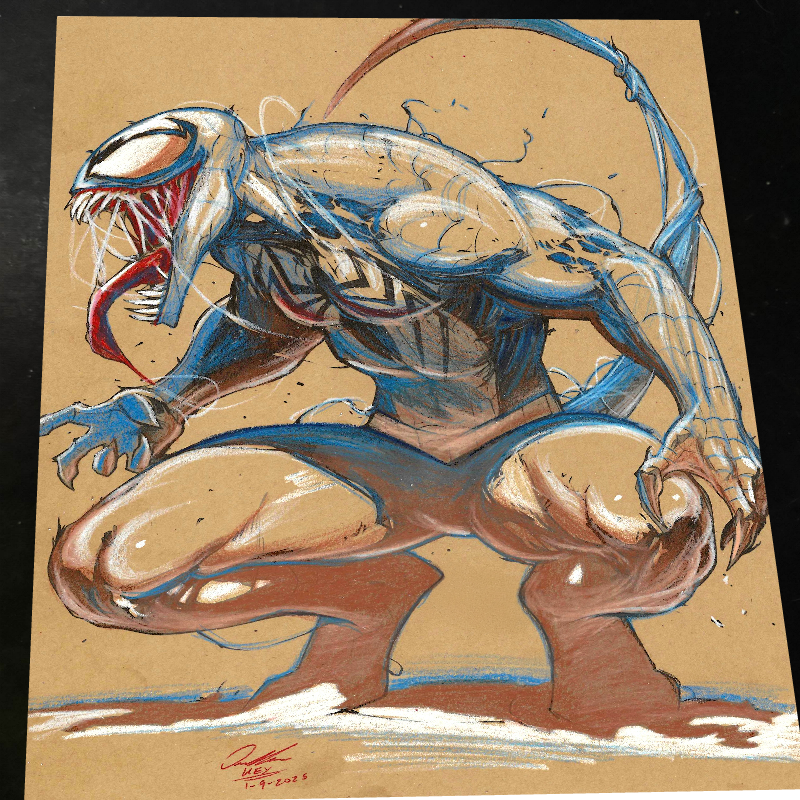 Venom Art Print Signed 8.5x11 | Art by Keyeske
