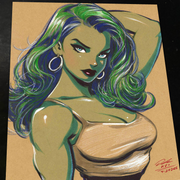 She Hulk - Marvel art print by Keyeske