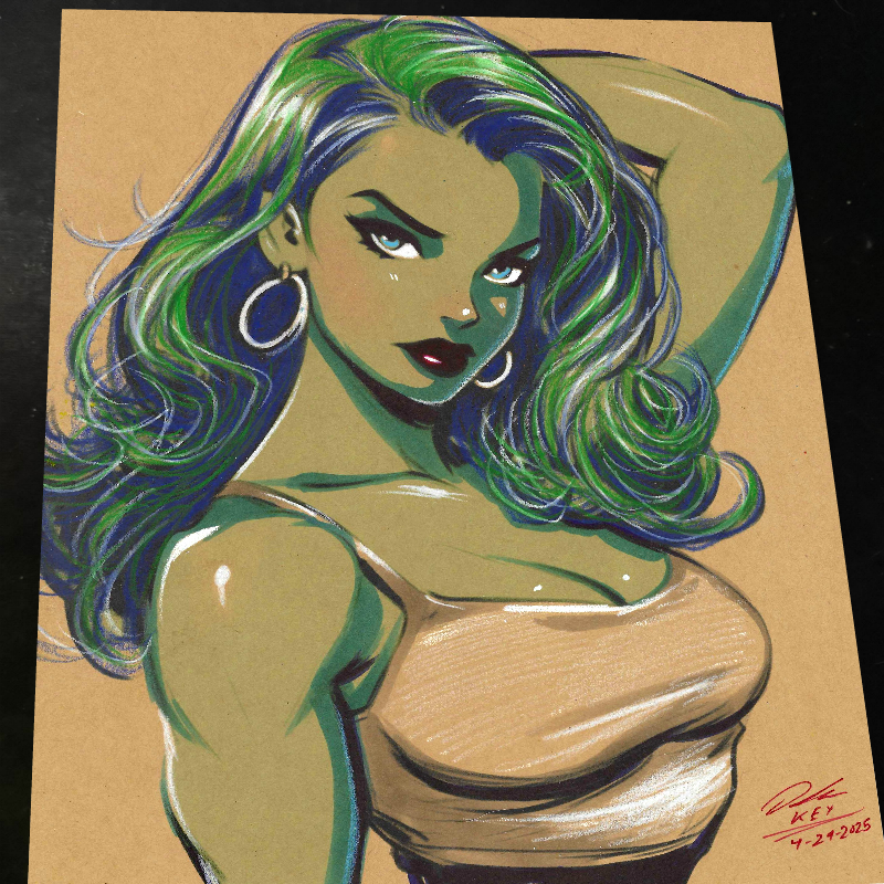 She Hulk - Marvel art print by Keyeske