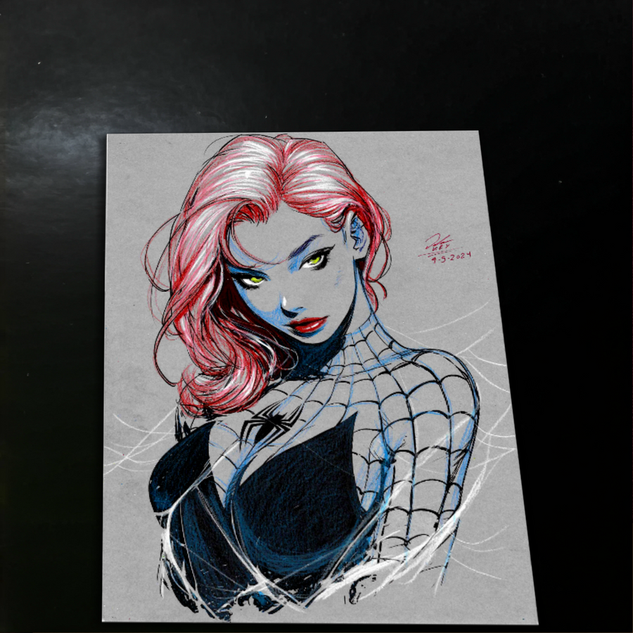 Mary Jane Watson Art Print Signed 8.5x11 | Art by Keyeske