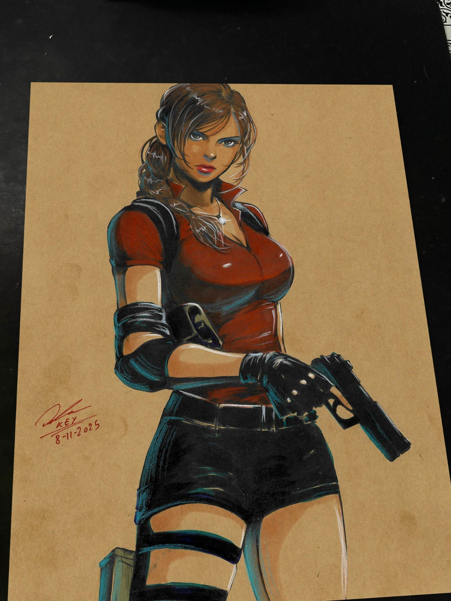 Claire Redfield Resident Evil Art Print Signed 8.5x11 | Art by Keyeske
