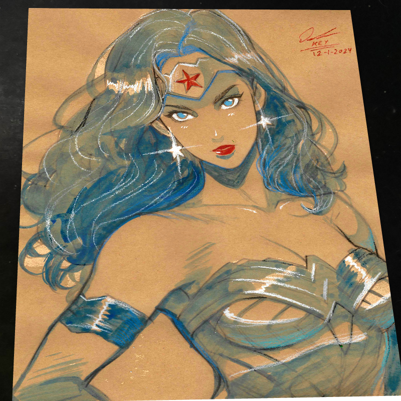Wonder Woman art print by Keyeske
