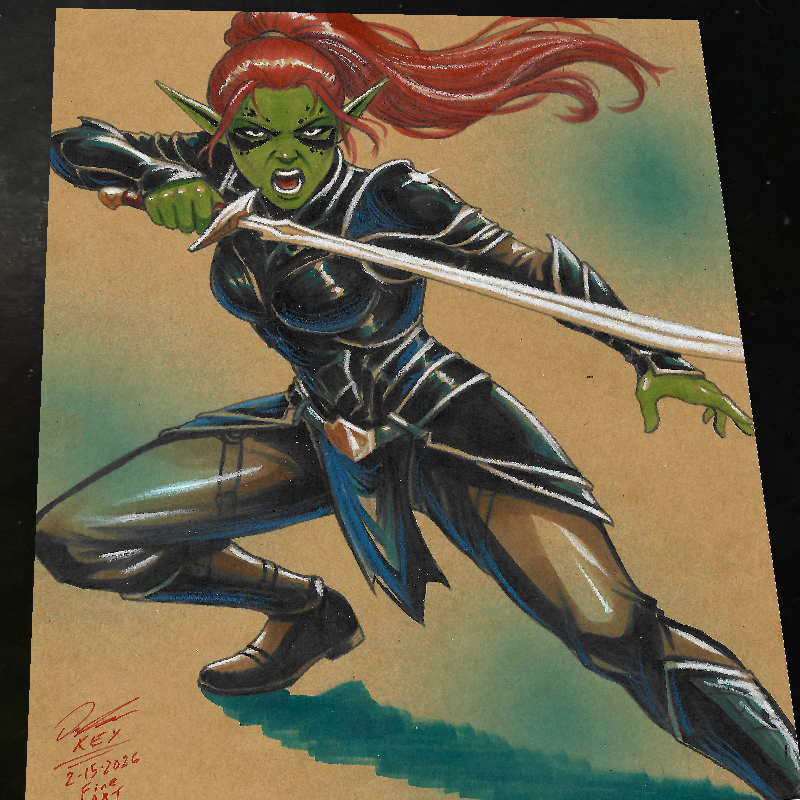 Lae'zel Baldur's Gate 3 Art Print Signed 8.5x11 | Art by Keyeske