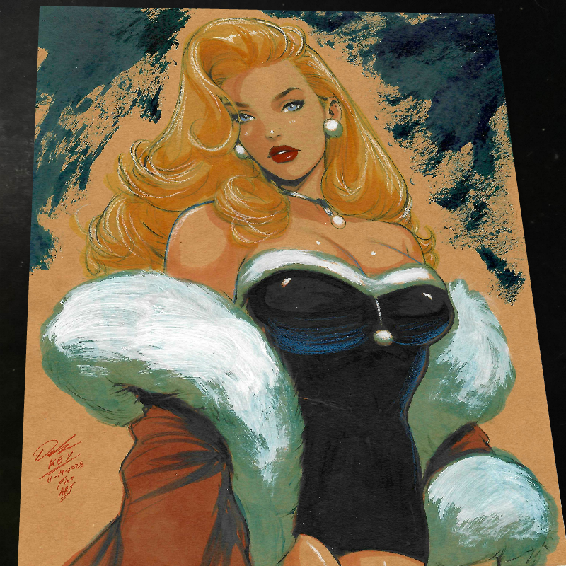 Emma Frost X-Men Art Print Signed 8.5x11 | Art by Keyeske