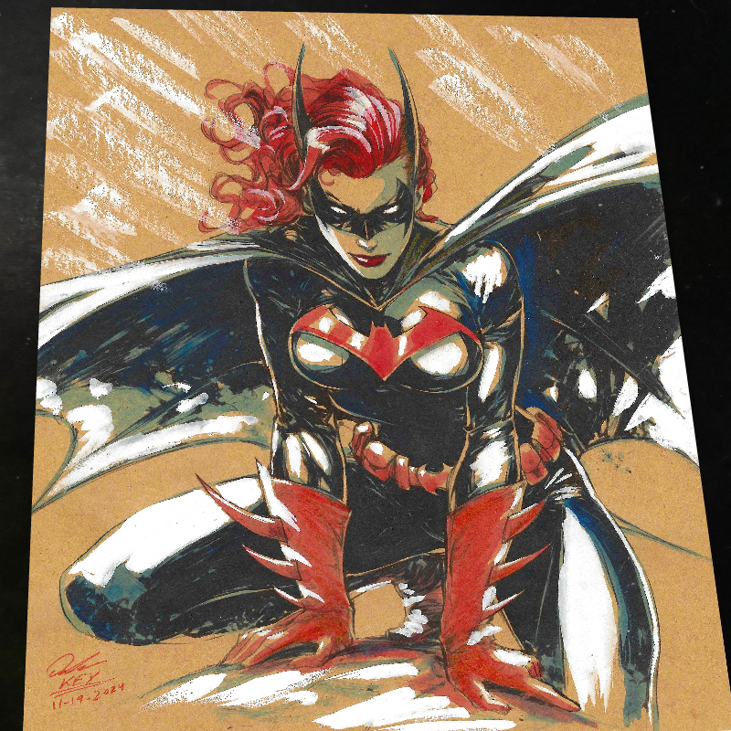 Batgirl Art Print Signed 8.5x11 | Art by Keyeske