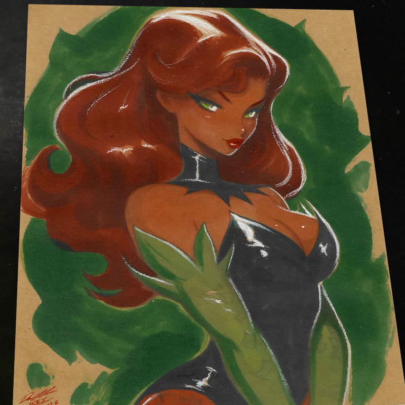 Poison Ivy Art Print Signed 8.5x11 | Art by Keyeske