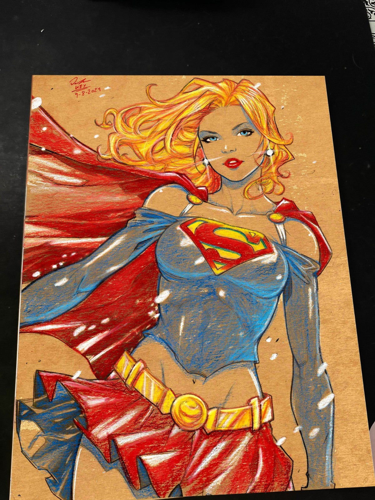 Superwoman Art Print Signed 8.5x11 | Art by Keyeske