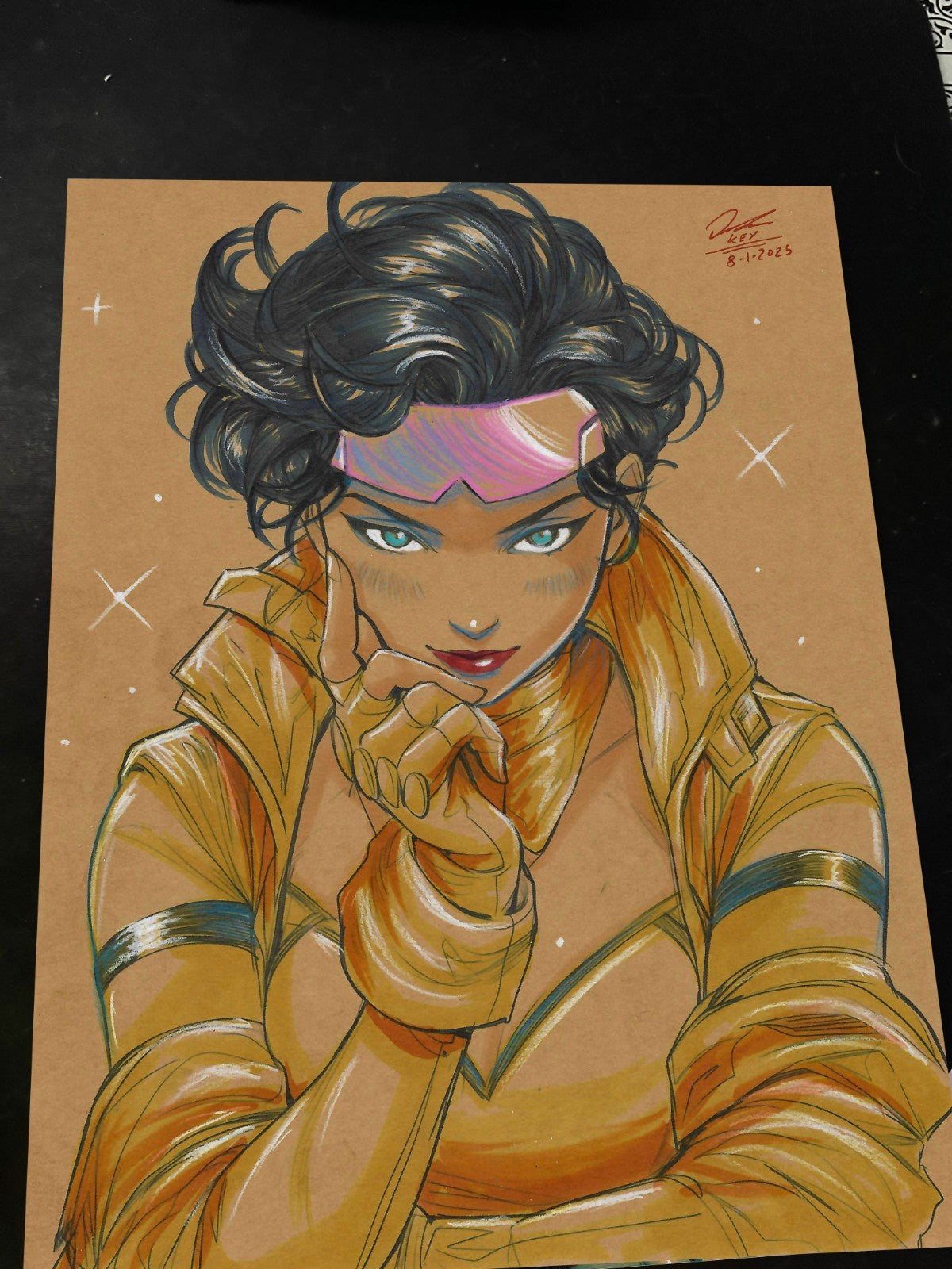 Jubilee X-Men Art Print Signed 8.5x11 | Art by Keyeske