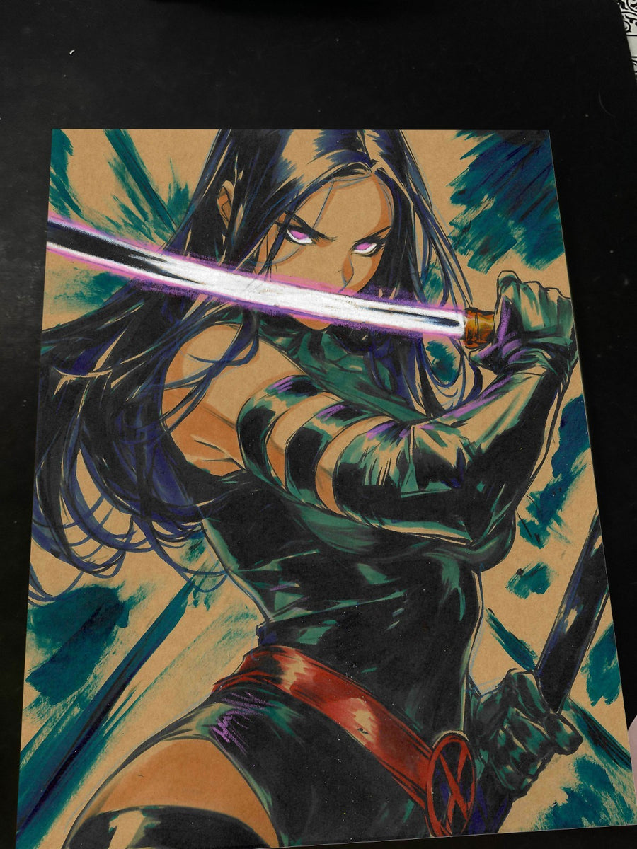 Psylocke - Marvel art print by Keyeske