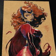 Scarlet Witch Art Print Signed 8.5x11 | Art by Keyeske