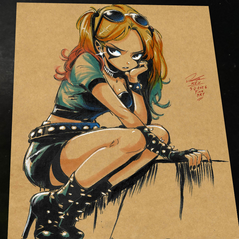 Harley Quinn Print Signed 8.5x11 | Art by Keyeske
