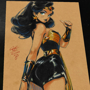 Wonder Woman Art Print Signed 8.5x11 | Art by Keyeske