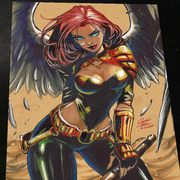 Hawkgirl - Marvel art print by Keyeske