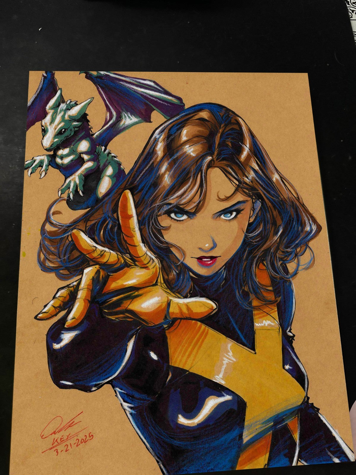 Kitty Pryde X-Men Art Print Signed 8.5x11 | Art by Keyeske