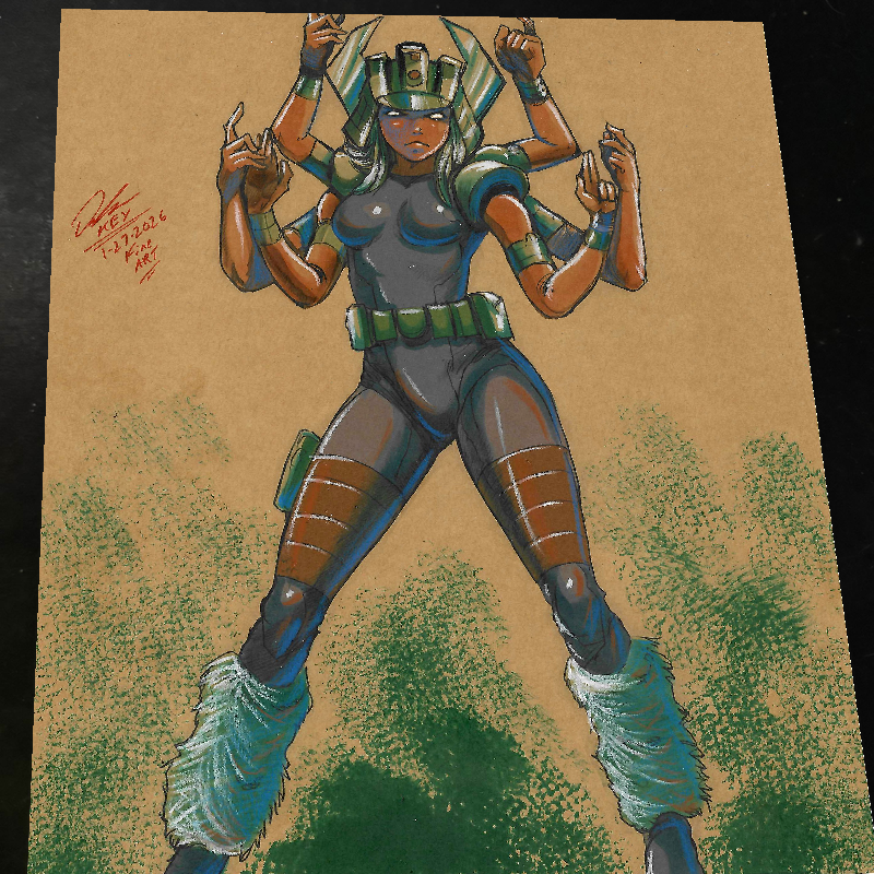 Spiral X-Men Marvel Art Print Signed 8.5x11 | Art by Keyeske