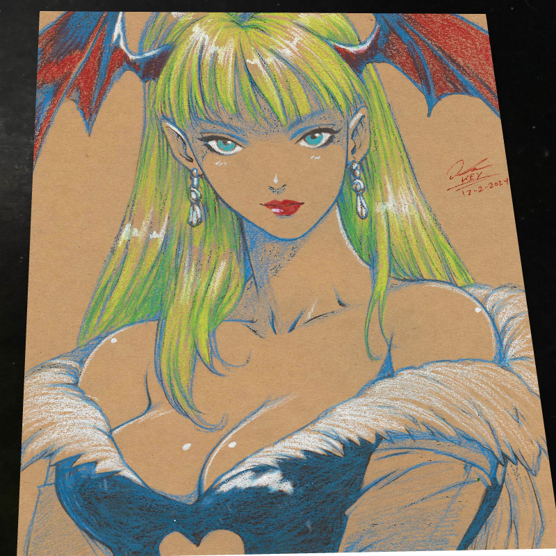 Morrigan Art Print Signed 8.5x11 | Art by Keyeske