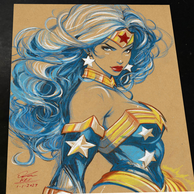 Wonder Woman art print by Keyeske