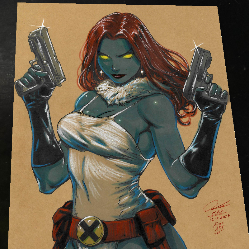 Mystique X-Men Art Print Signed 8.5x11 | Art by Keyeske