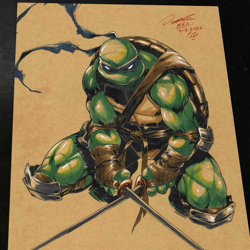 Leonardo TMNT art print by Keyeske