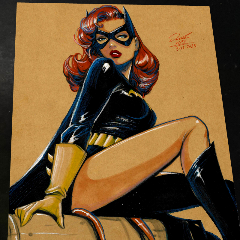 Batgirl Art Print Signed 8.5x11 | Art by Keyeske