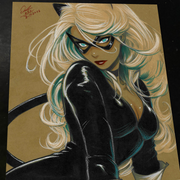 Black Cat - Marvel art print by Keyeske