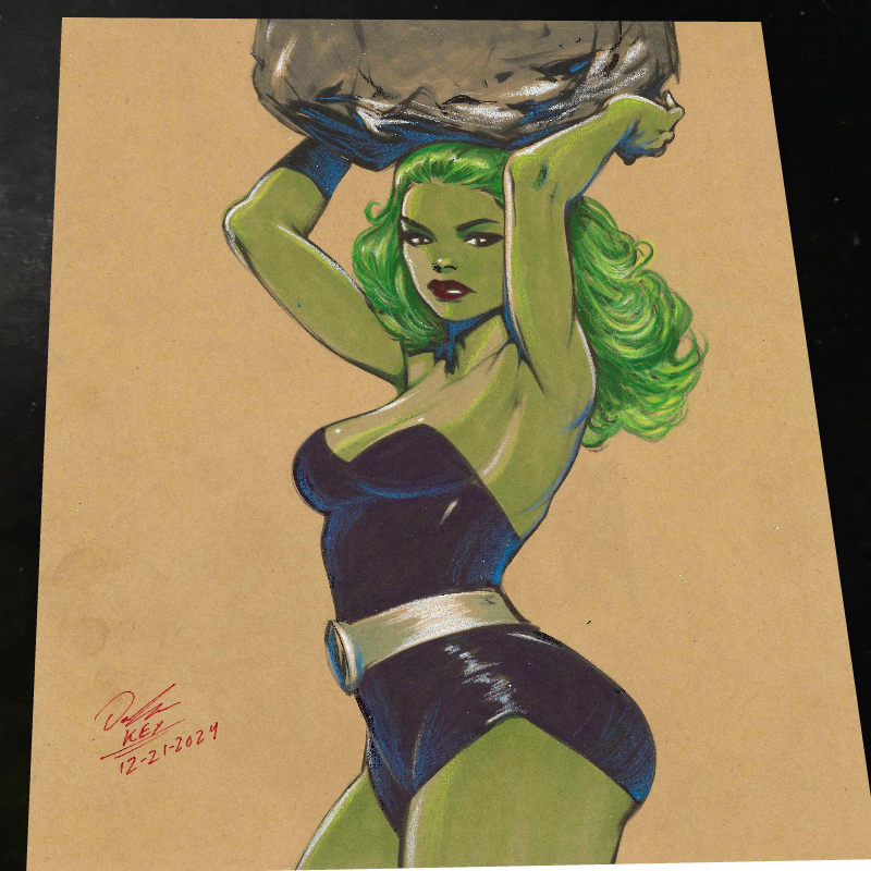 She Hulk - Marvel art print by Keyeske