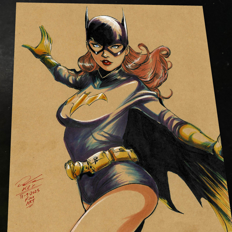 Batgirl Art Print Signed 8.5x11 | Art by Keyeske