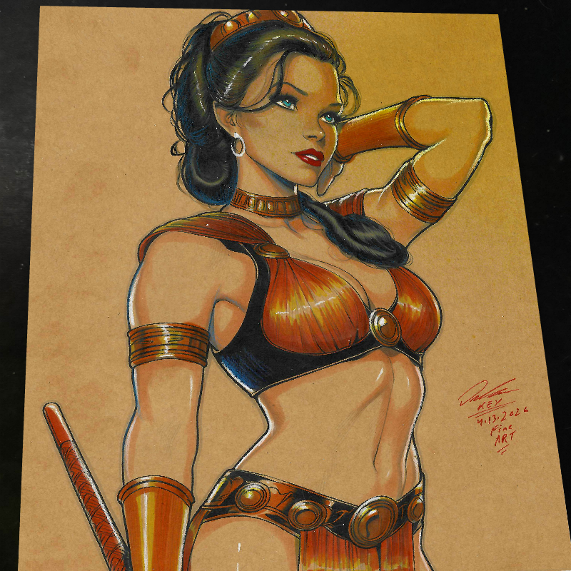 Princess Leia Art Print Signed 8.5x11 | Art by Keyeske