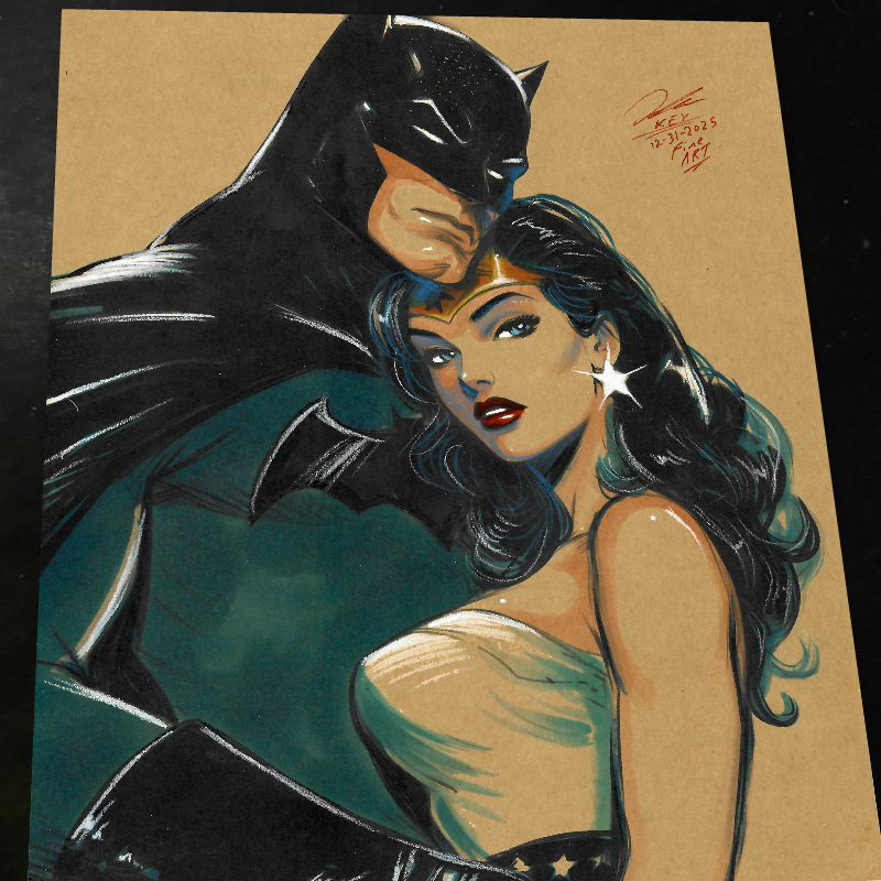Batman Art Print Signed 8.5x11 | Art by Keyeske