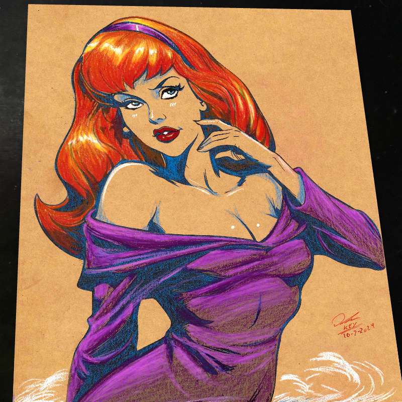 Daphne Blake Scooby-Doo Art Print Signed 8.5x11 | Art by Keyeske