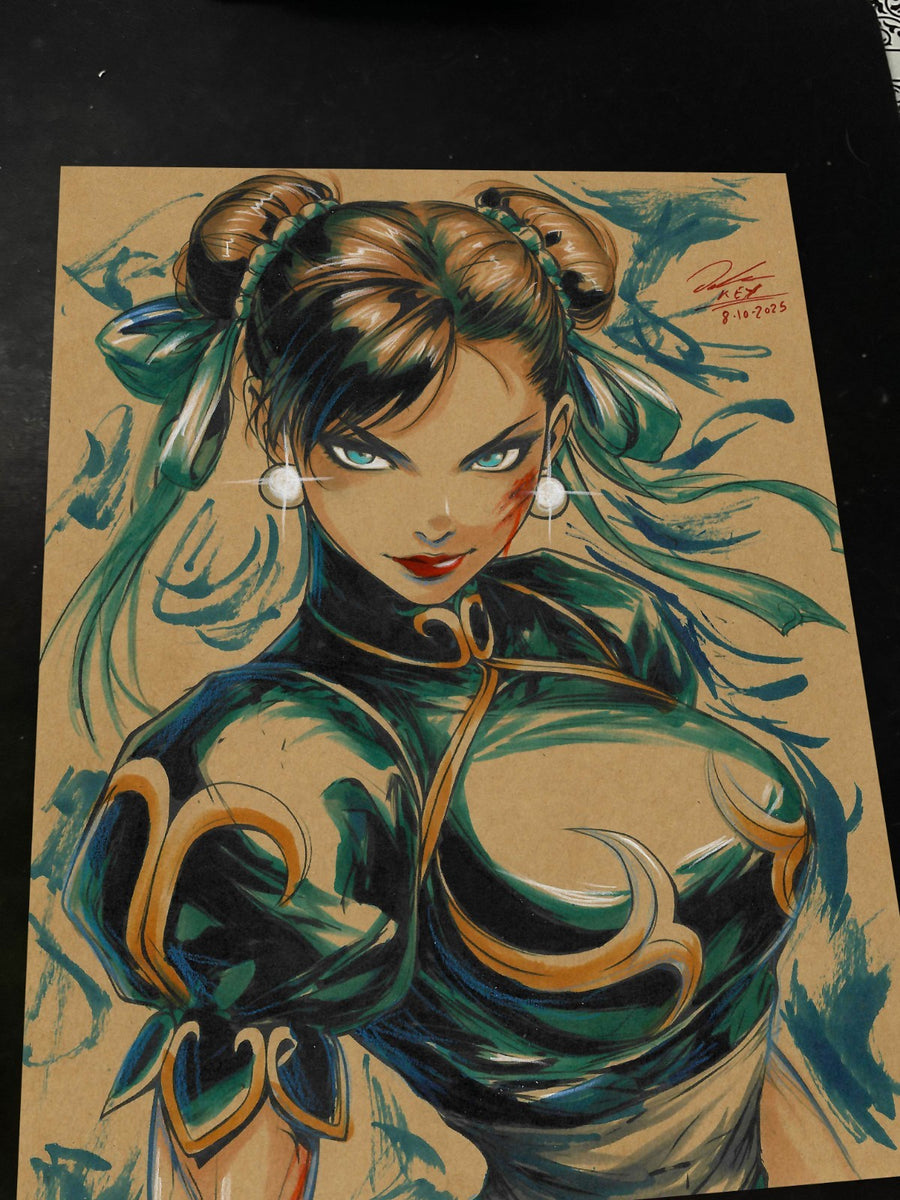 Chun Li & Jessica Rabbit Art Print Signed 8.5x11 | Art by Keyeske