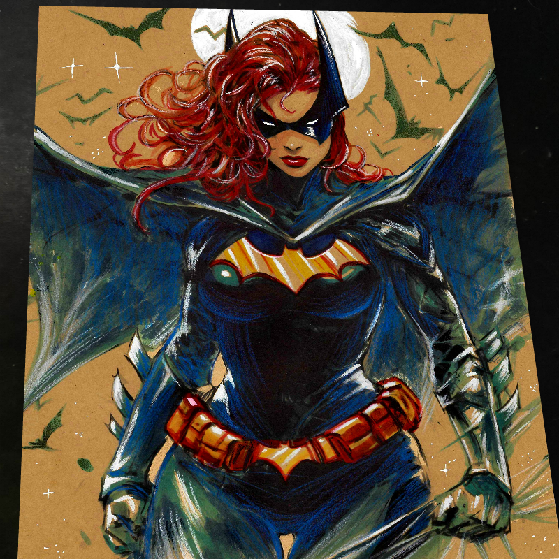 Batgirl Art Print Signed 8.5x11 | Art by Keyeske
